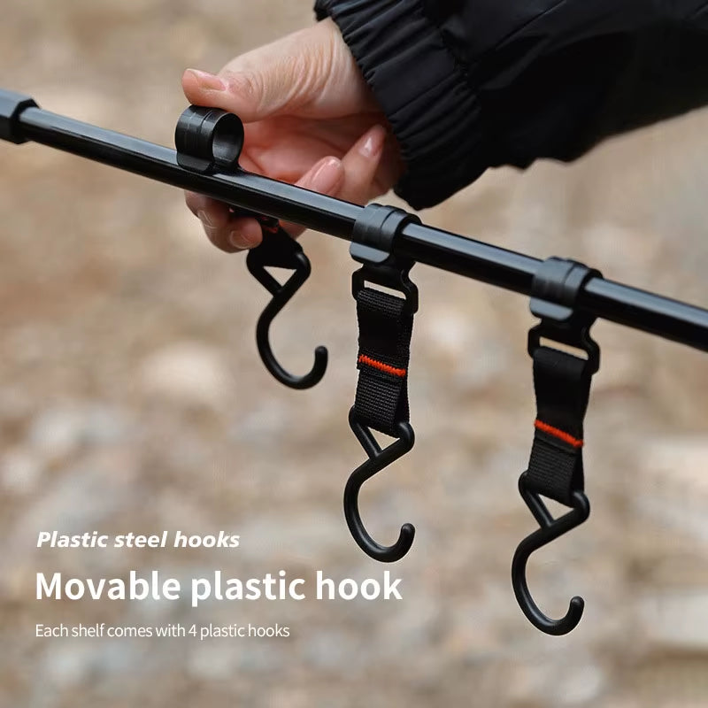 PACOONE Ultralight Aluminum Camping Hanging Rack