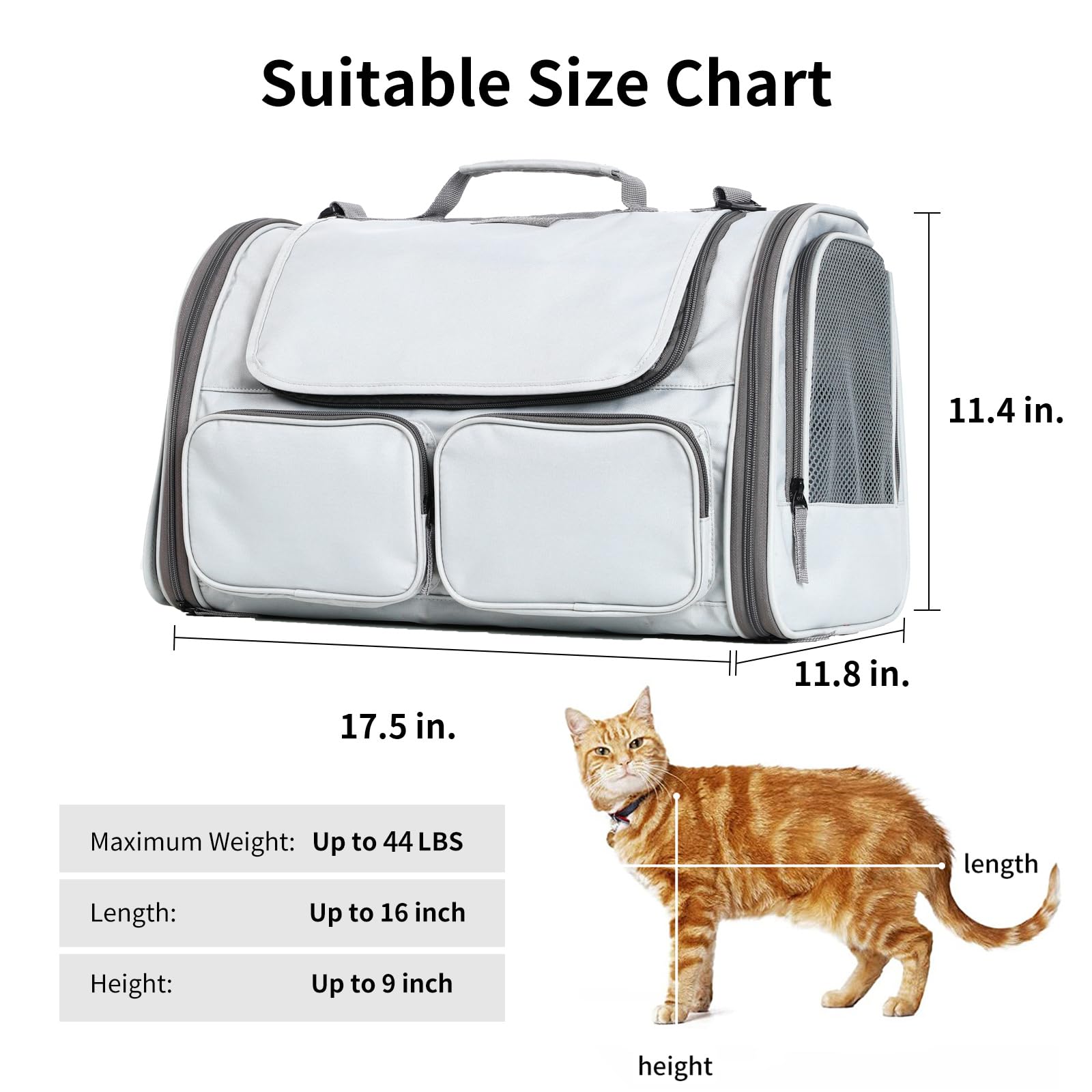 FUKUMARU Pet Carrier - Grey