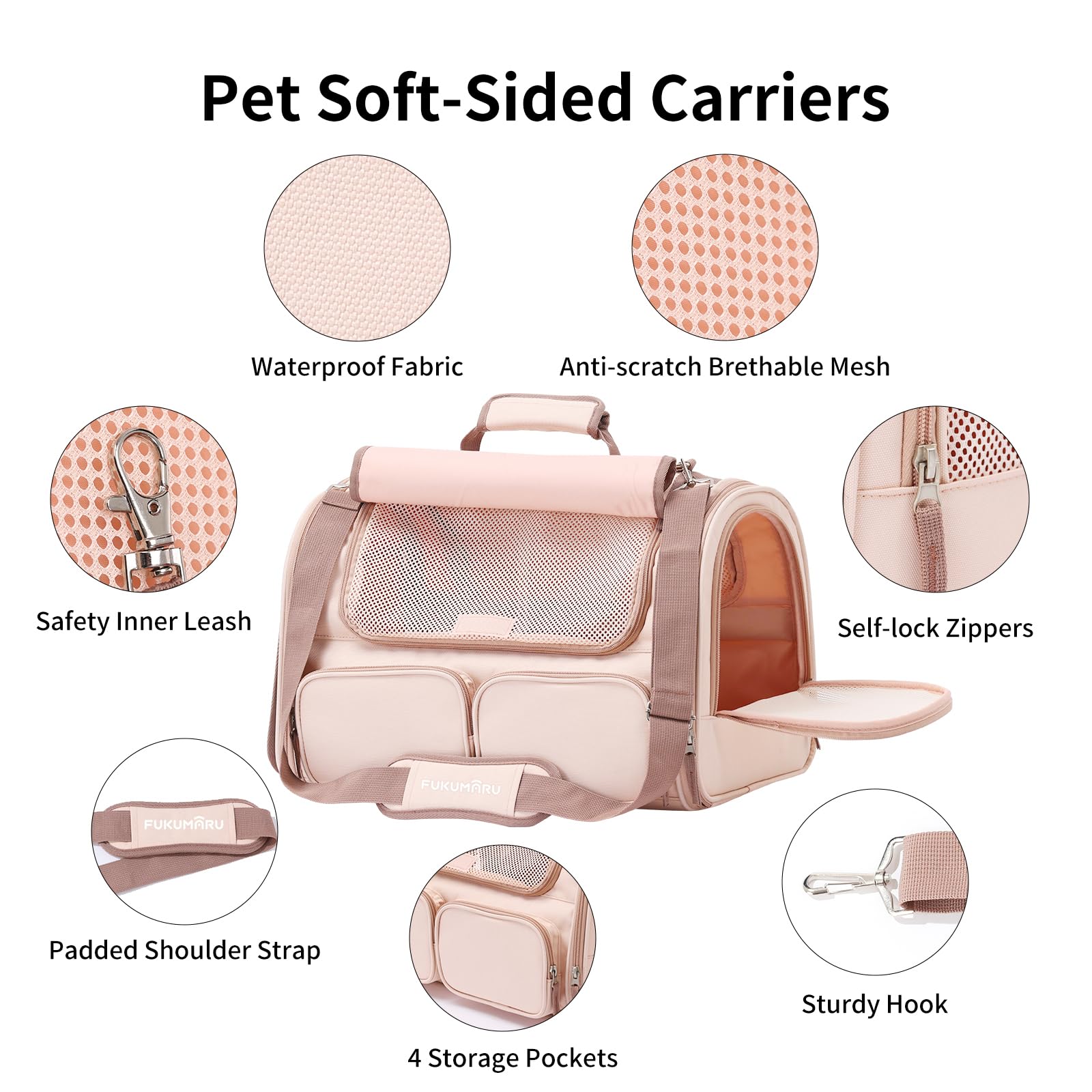 FUKUMARU Pet Carrier - Pink