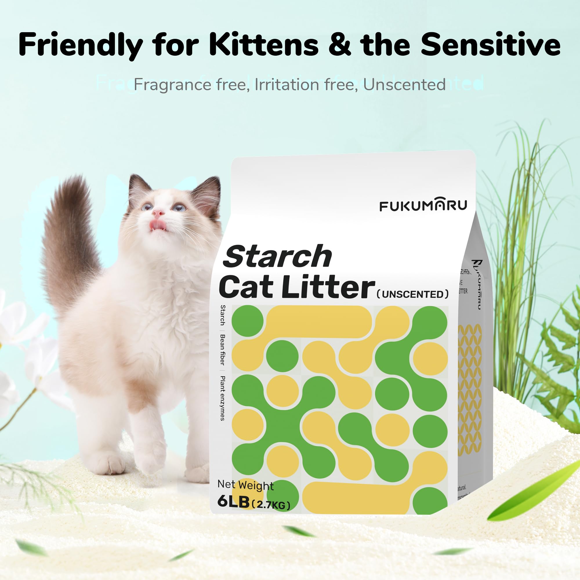 FUKUMARU Cassava Cat Litter 10.8 kg (4 packs)