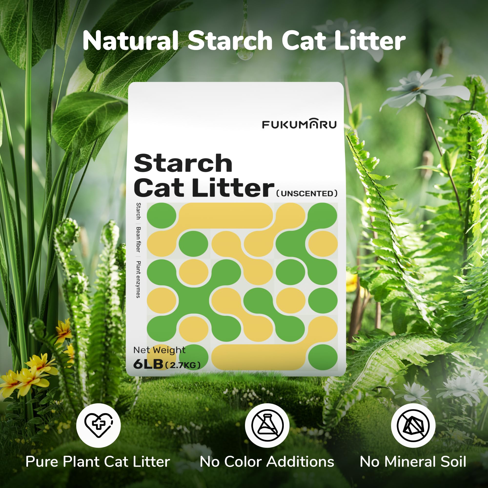 FUKUMARU Cassava Cat Litter 10.8 kg (4 packs)