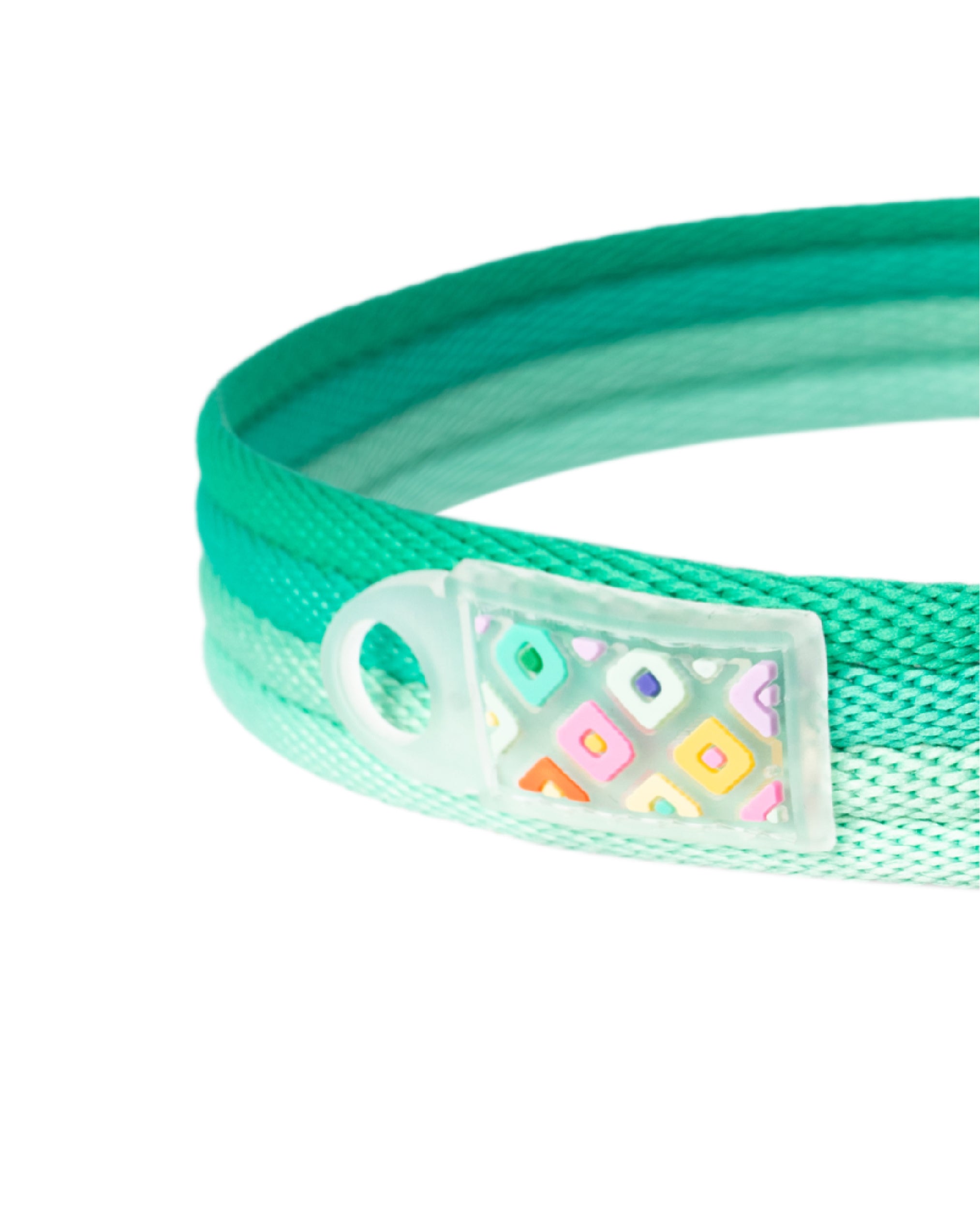 Marshmallow Dog Collar side view – stylish three-tone gradient introduced by MAYA