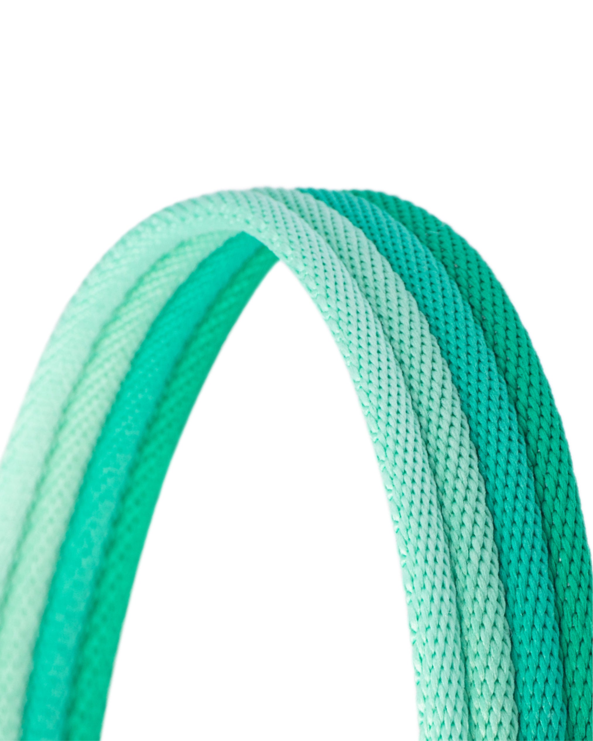 Close-up of Marshmallow Dog Collar – soft woven pearl coated cotton in mint green by MAYA