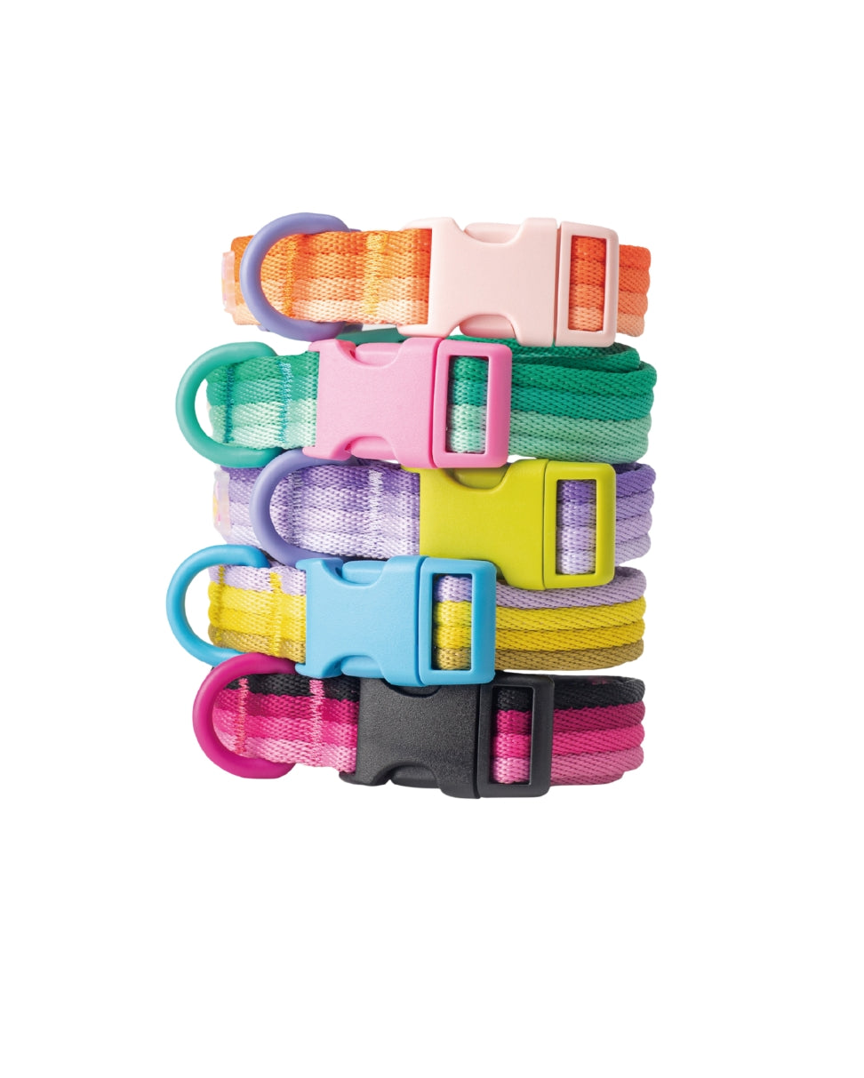 Marshmallow Dog Collar colour options – gradient pastel design collection by MAYA