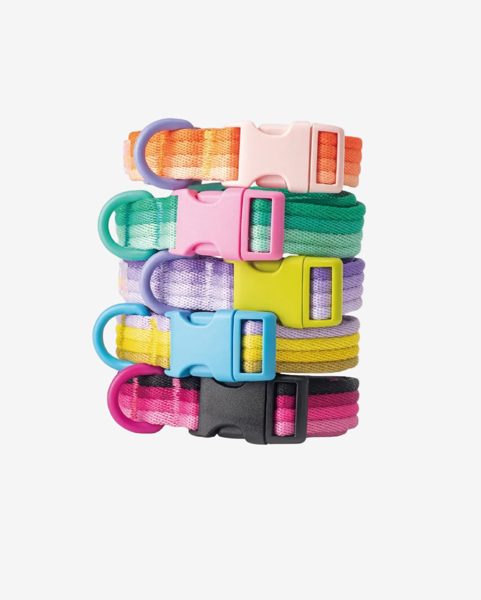 Marshmallow Dog Collar colour options – gradient pastel design collection by MAYA