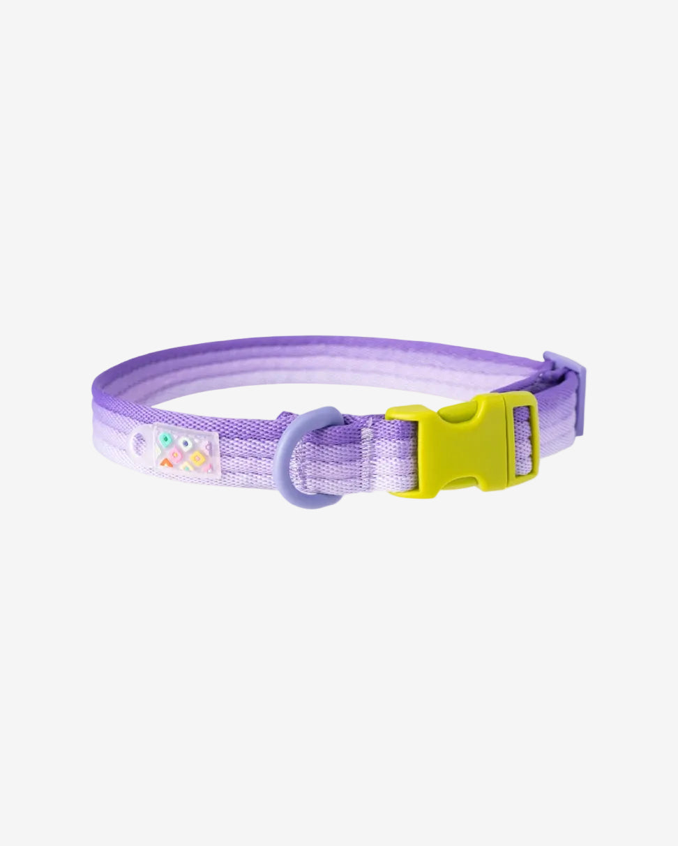 Marshmallow Dog Collar in purple – lightweight stylish pet collar by MAYA