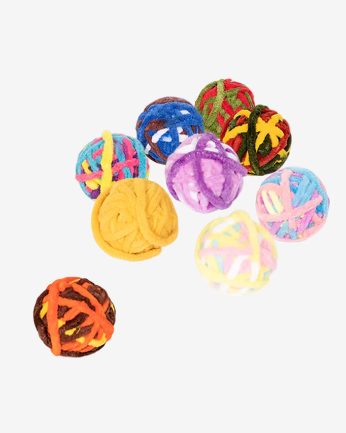 Fluffy Yarn Ball Toy for Cats