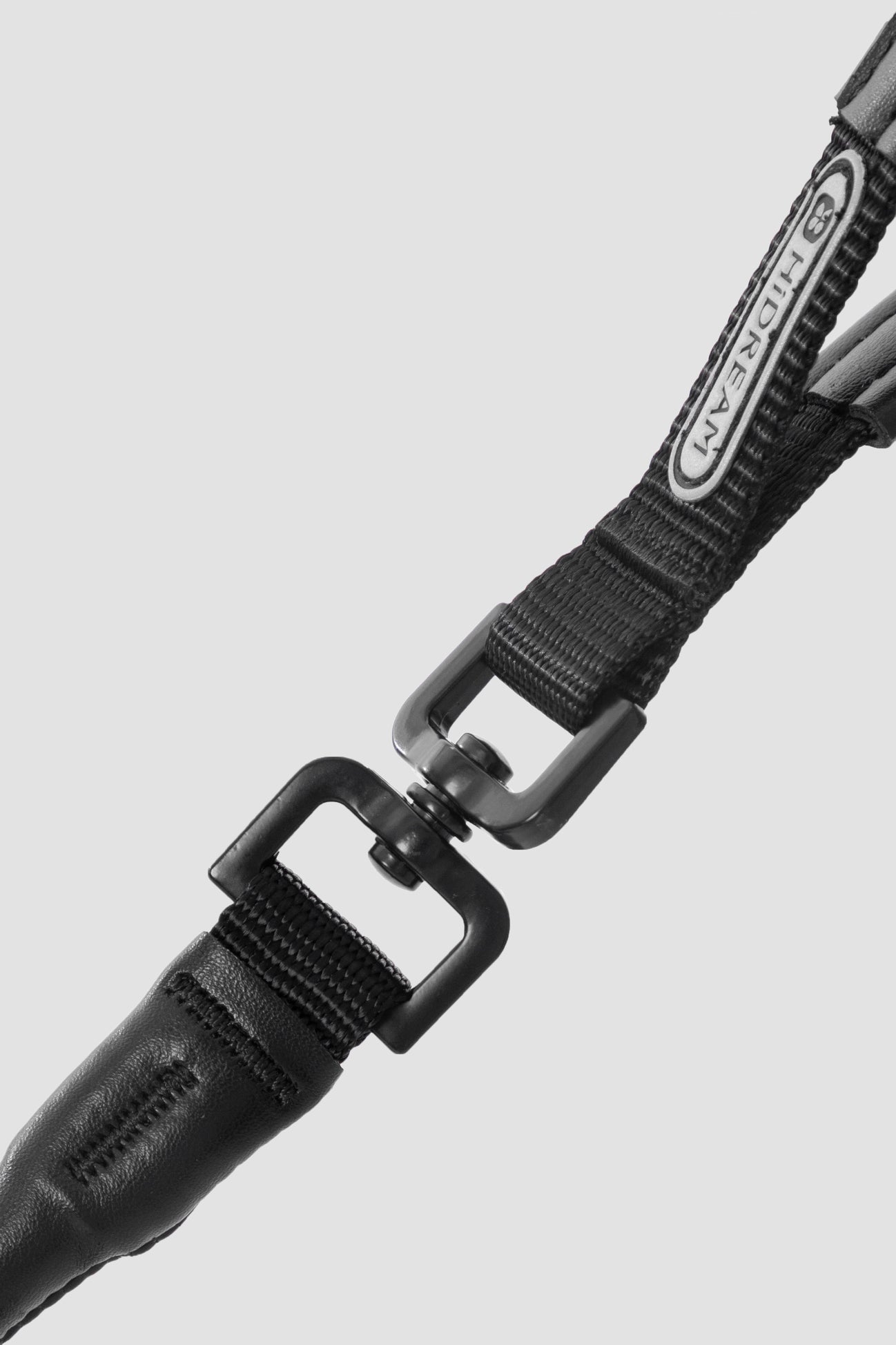 Leather Handle Training Dog Leash - Seagull Grey