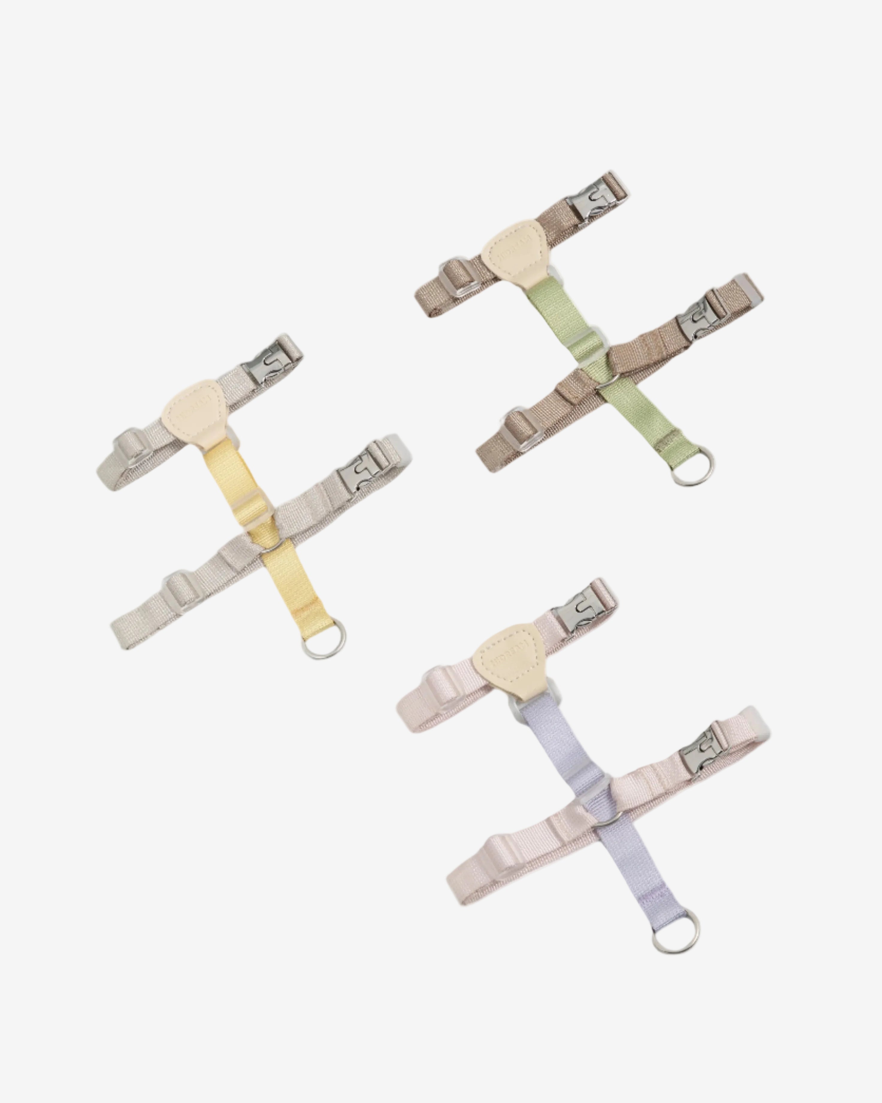 Two-Tone Leather Cat Harness & Leash Set