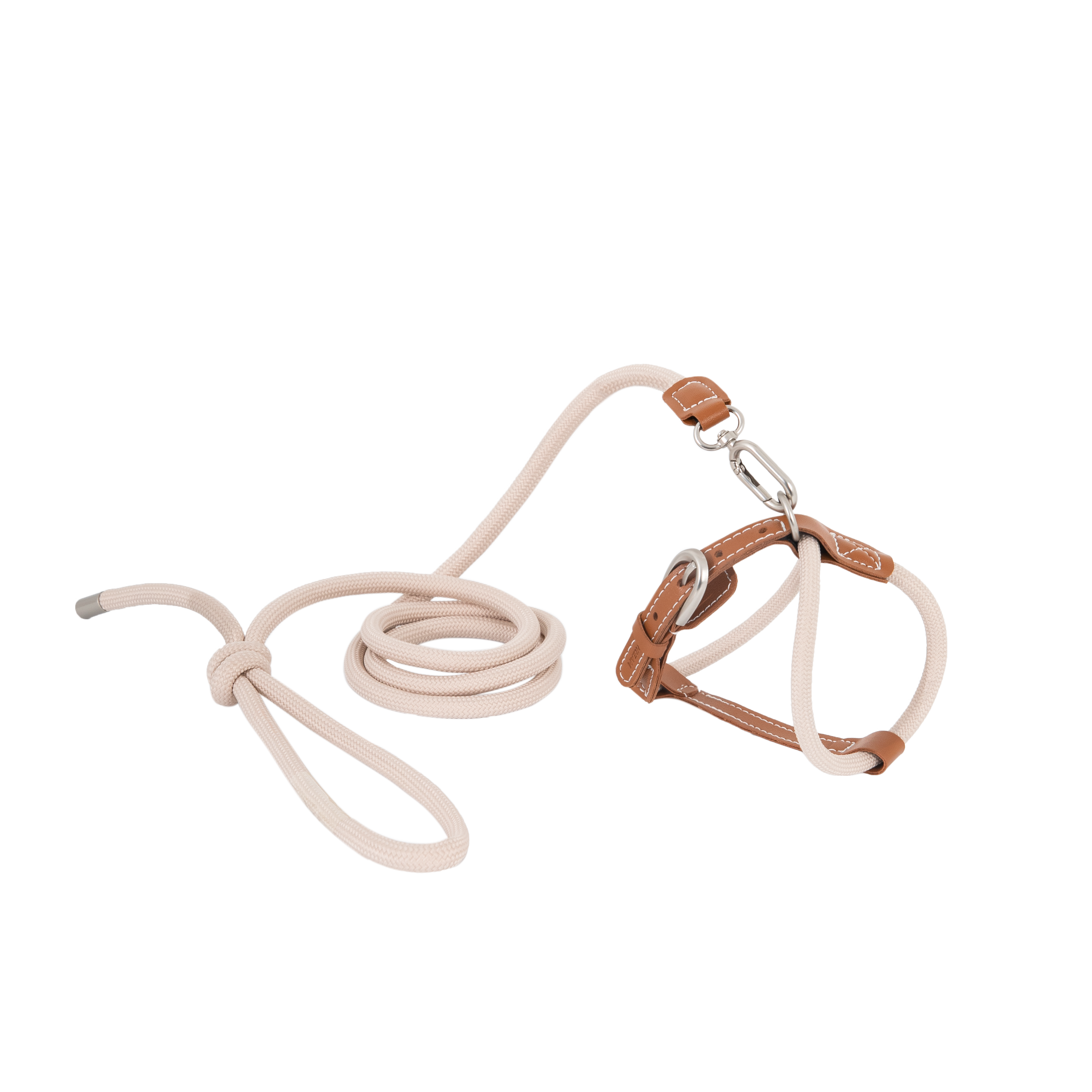 Freedom Leather Rope Cat Harness and Leash Set