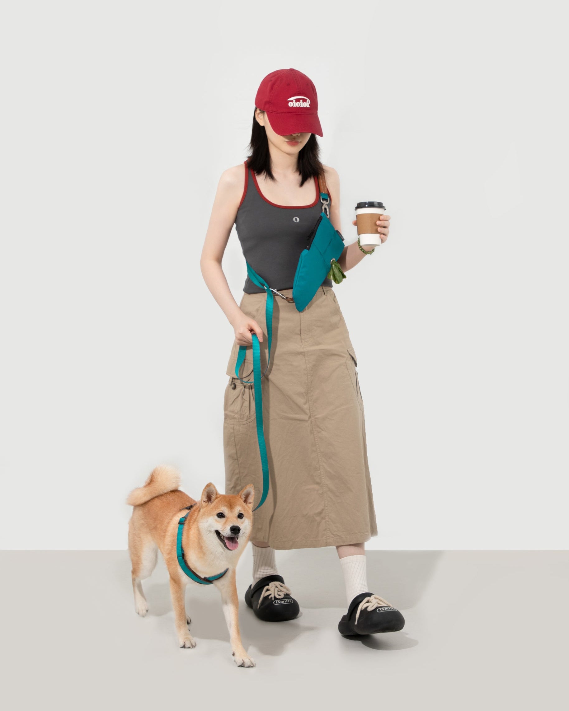 X-Shaped Trachea Protection Dog Harness - Dark Red