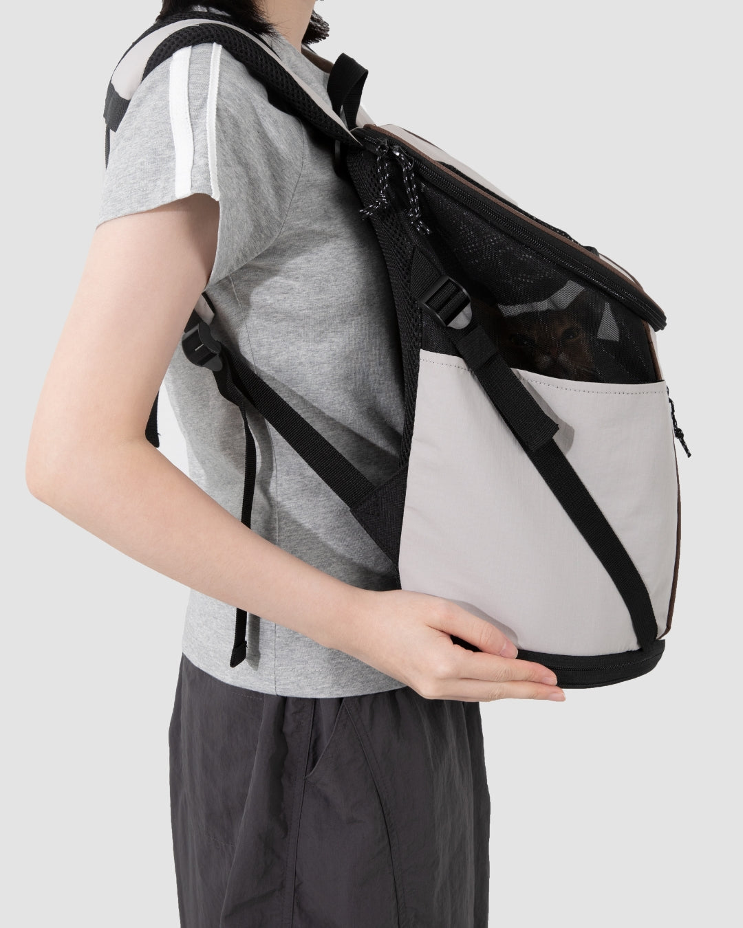 Freedom-Go Pet Front Carrier Backpack - Stone Grey