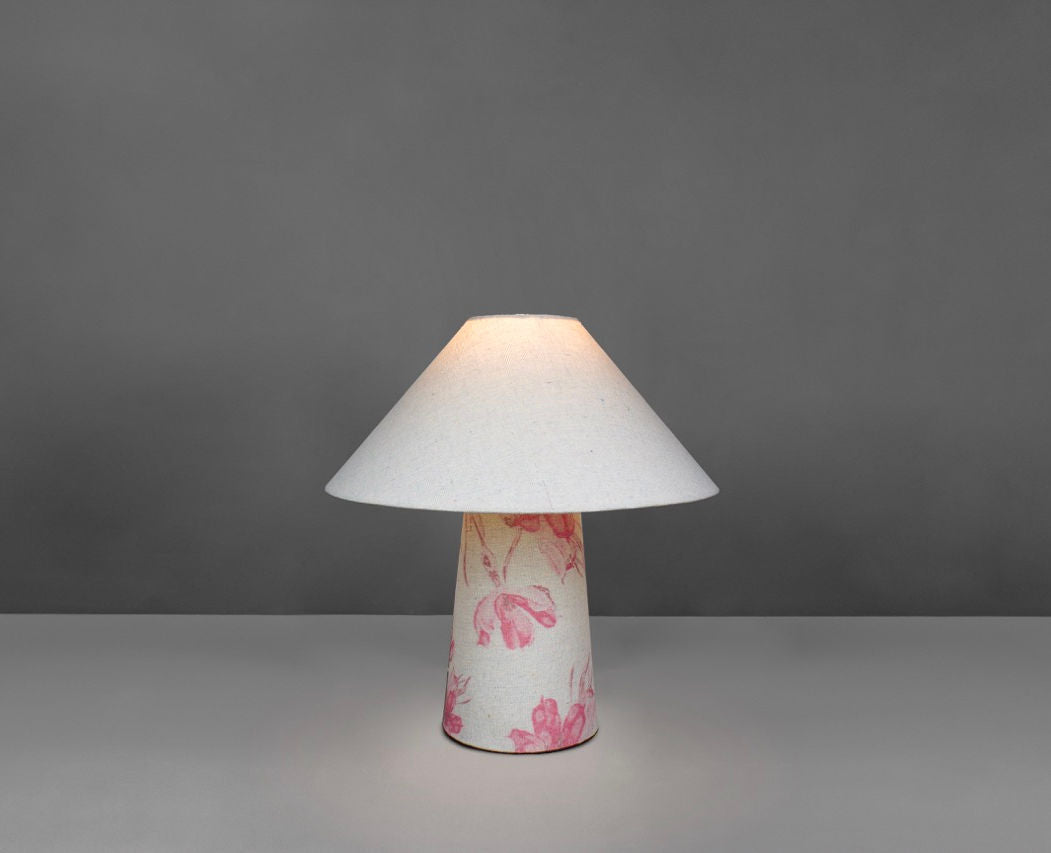 Pink Flora Fabric Lamps