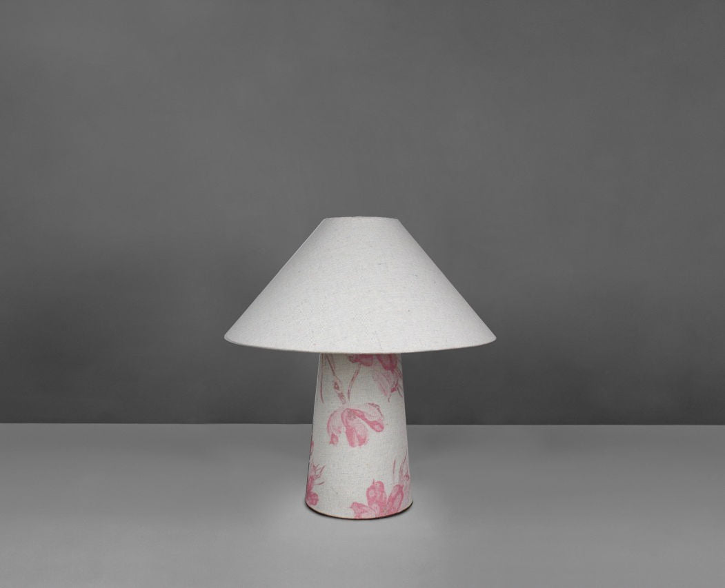 Pink Flora Fabric Lamps