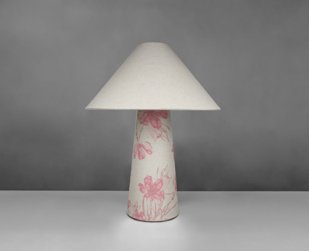 Pink Flora Fabric Lamps