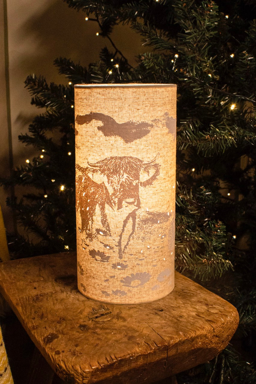 Highland Cow Fabric Lamp