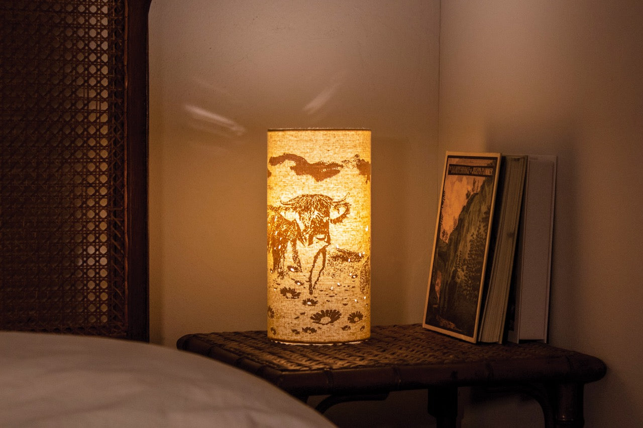 Highland Cow Fabric Lamp