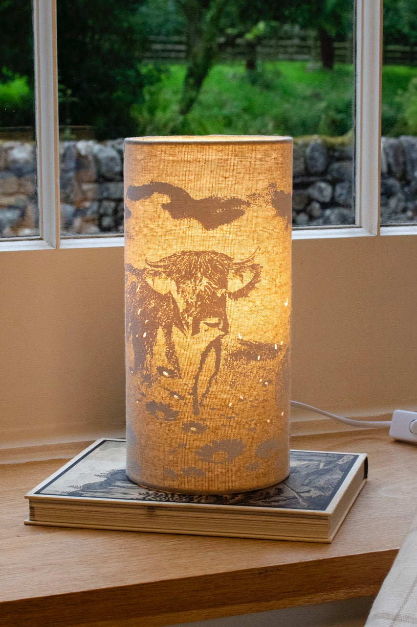 Highland Cow Fabric Lamp