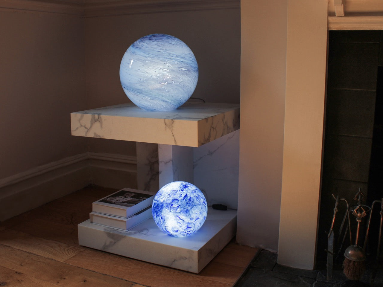 Cobalt Sky Glass Lamp