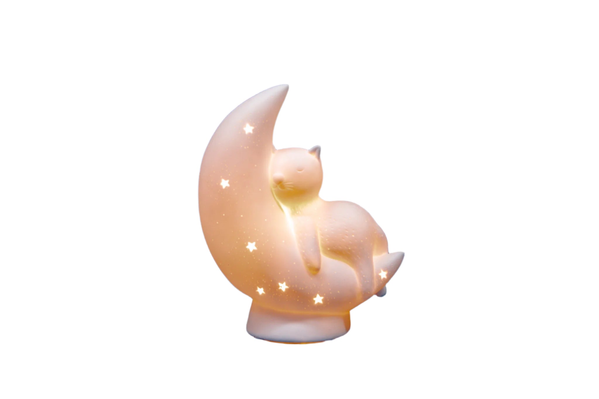 Cat on the Moon Table Ceramic Lamp