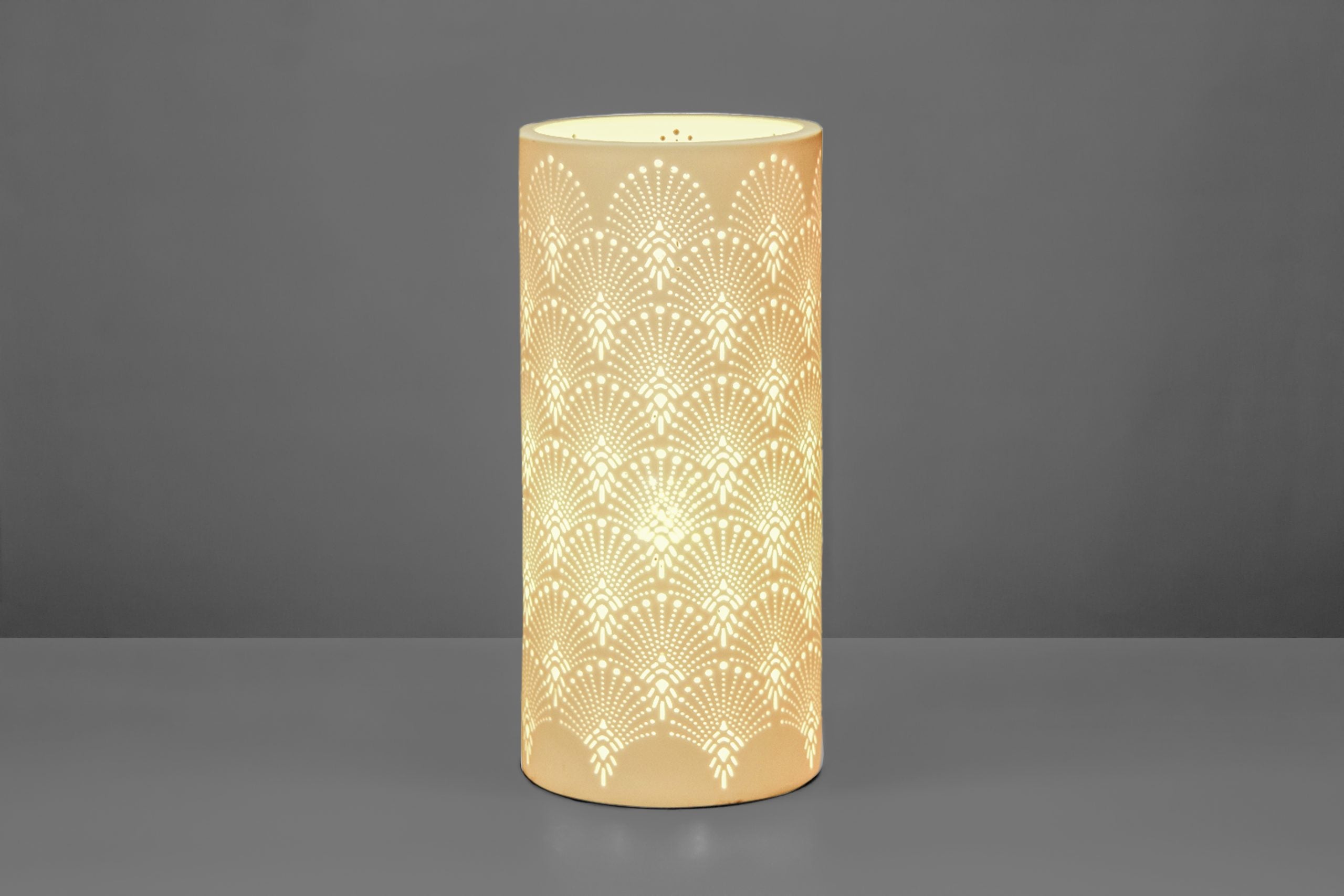 Peacock Porcelain Columna Table Lamp