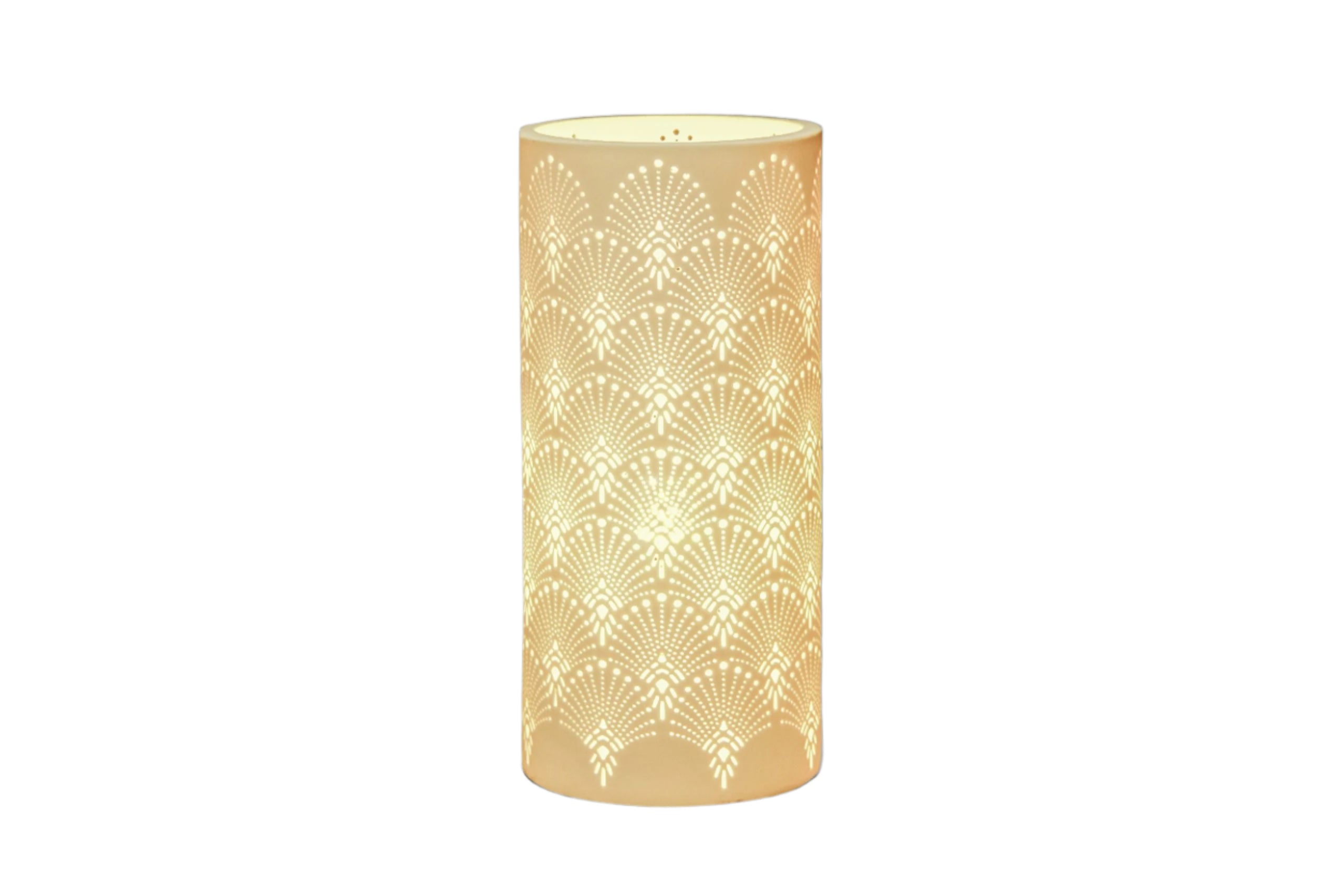 Peacock Porcelain Columna Table Lamp