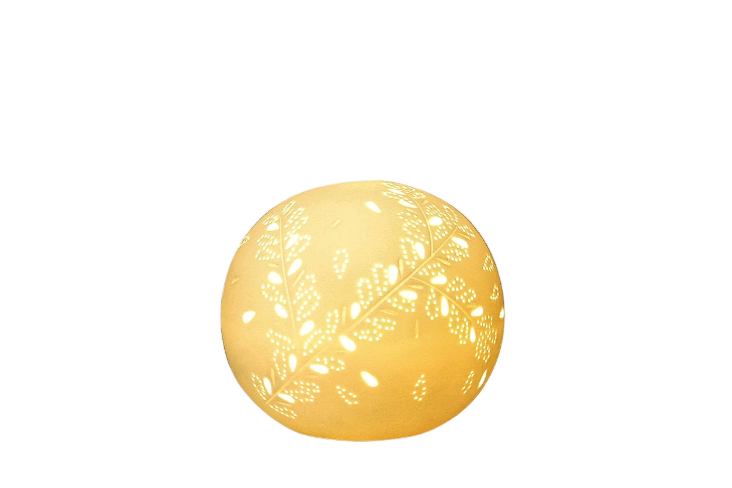 Golden Petals Sphere Ceramic Lamp