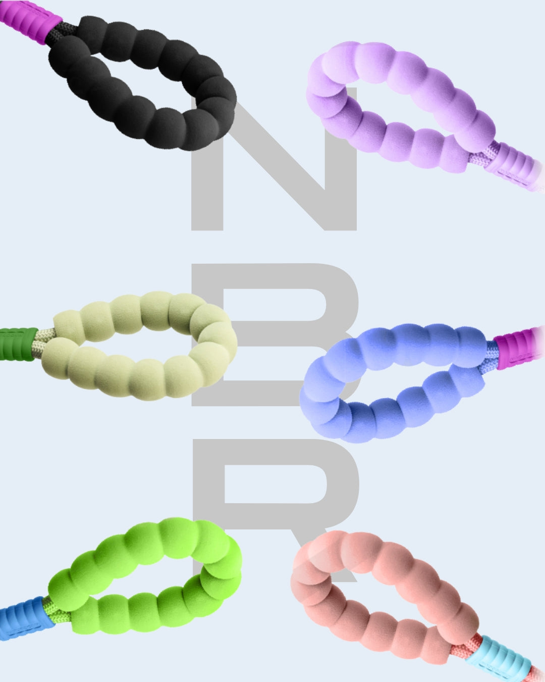 Marshmallow Dog Leash NBR soft foam handle in multiple pastel colors showcasing anti-slip, shock-absorbing design – MAYA