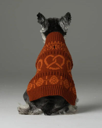 Pretzel Pet Sweater - Orange