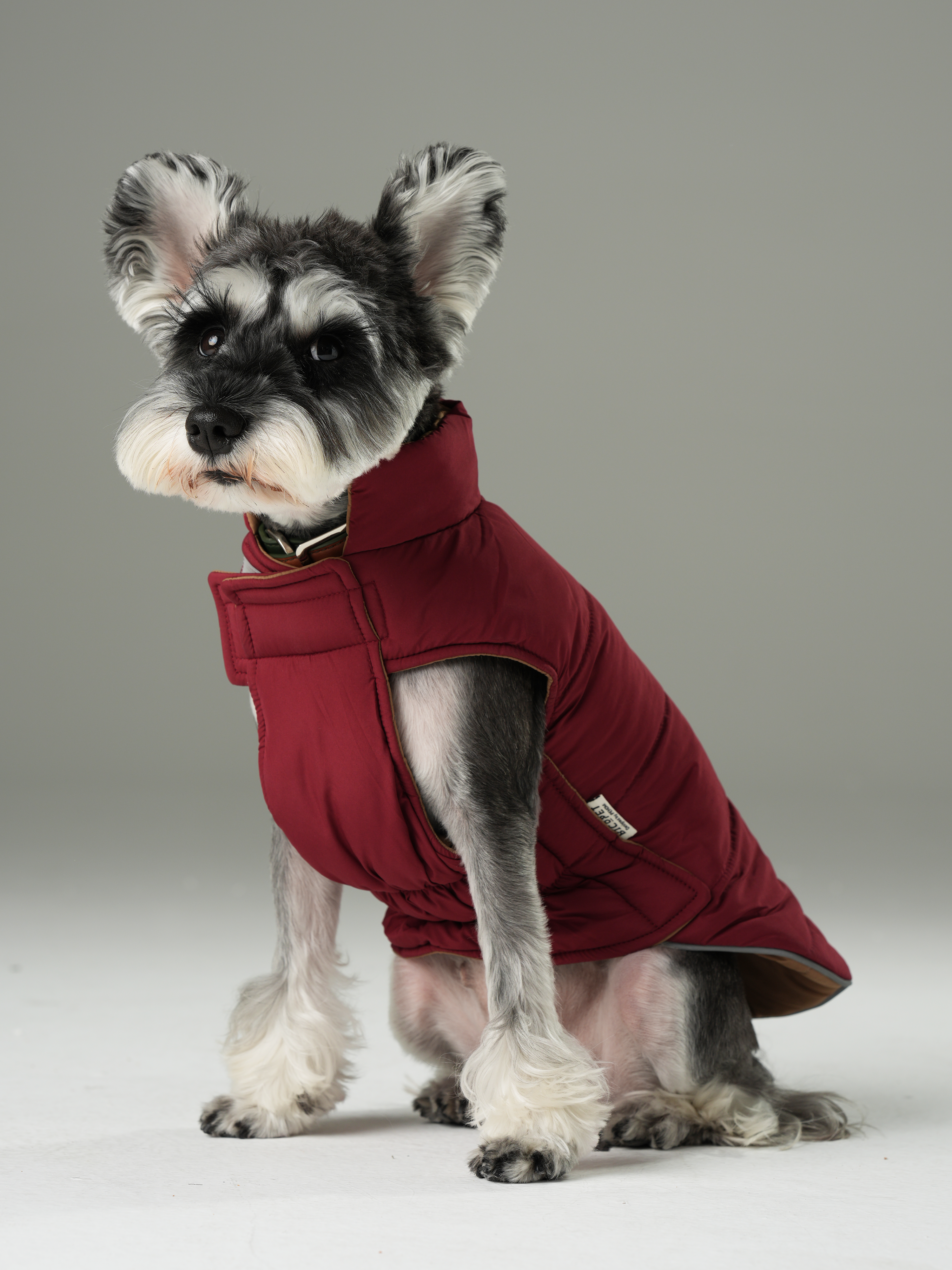 Reversible Dog Vest Jacket - Red/Brown