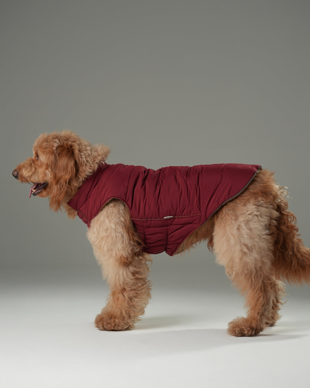 Reversible Dog Vest Jacket - Red/Brown