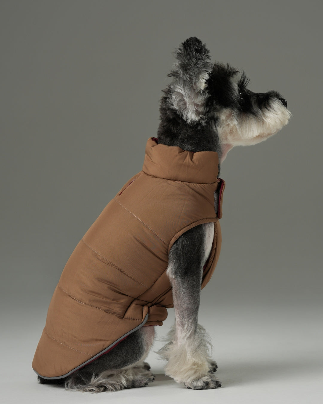 Reversible Dog Vest Jacket - Red/Brown