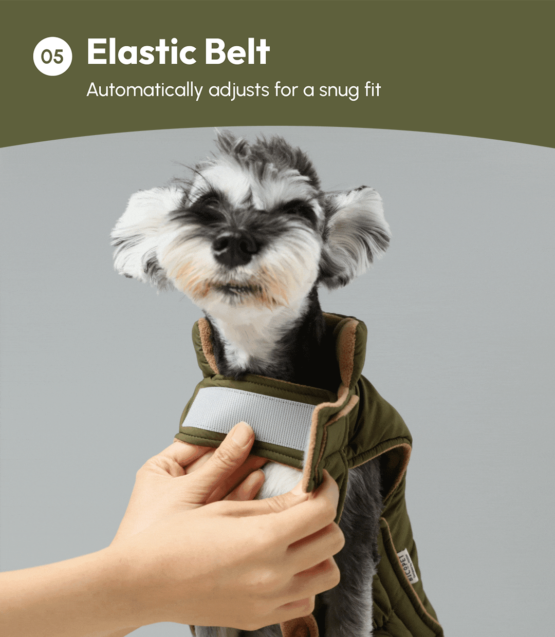 Reversible Dog Vest Jacket - Green/Brown