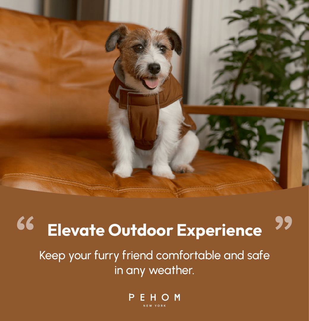 Reversible Dog Vest Jacket - Brown/Grey