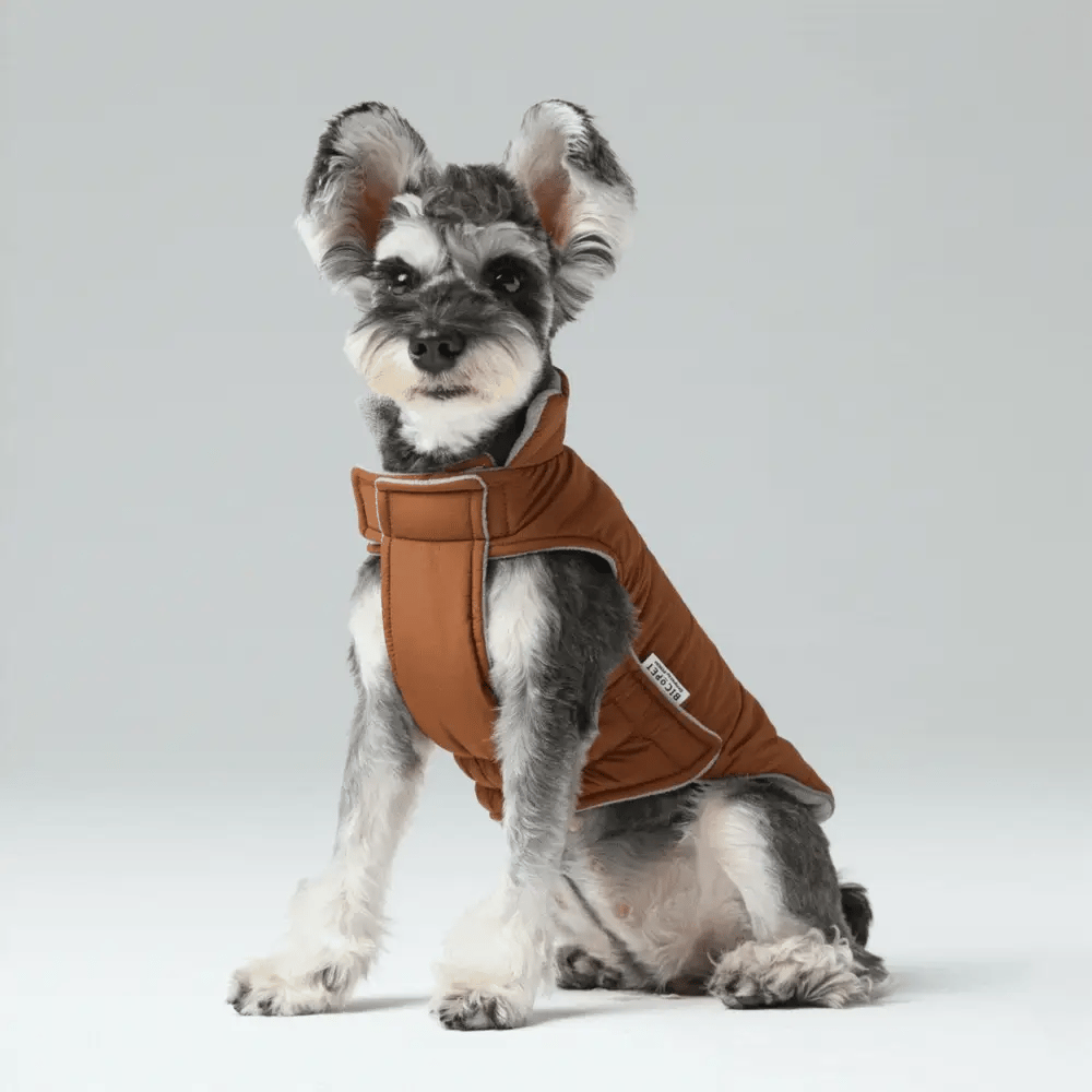 Reversible Dog Vest Jacket - Brown/Grey