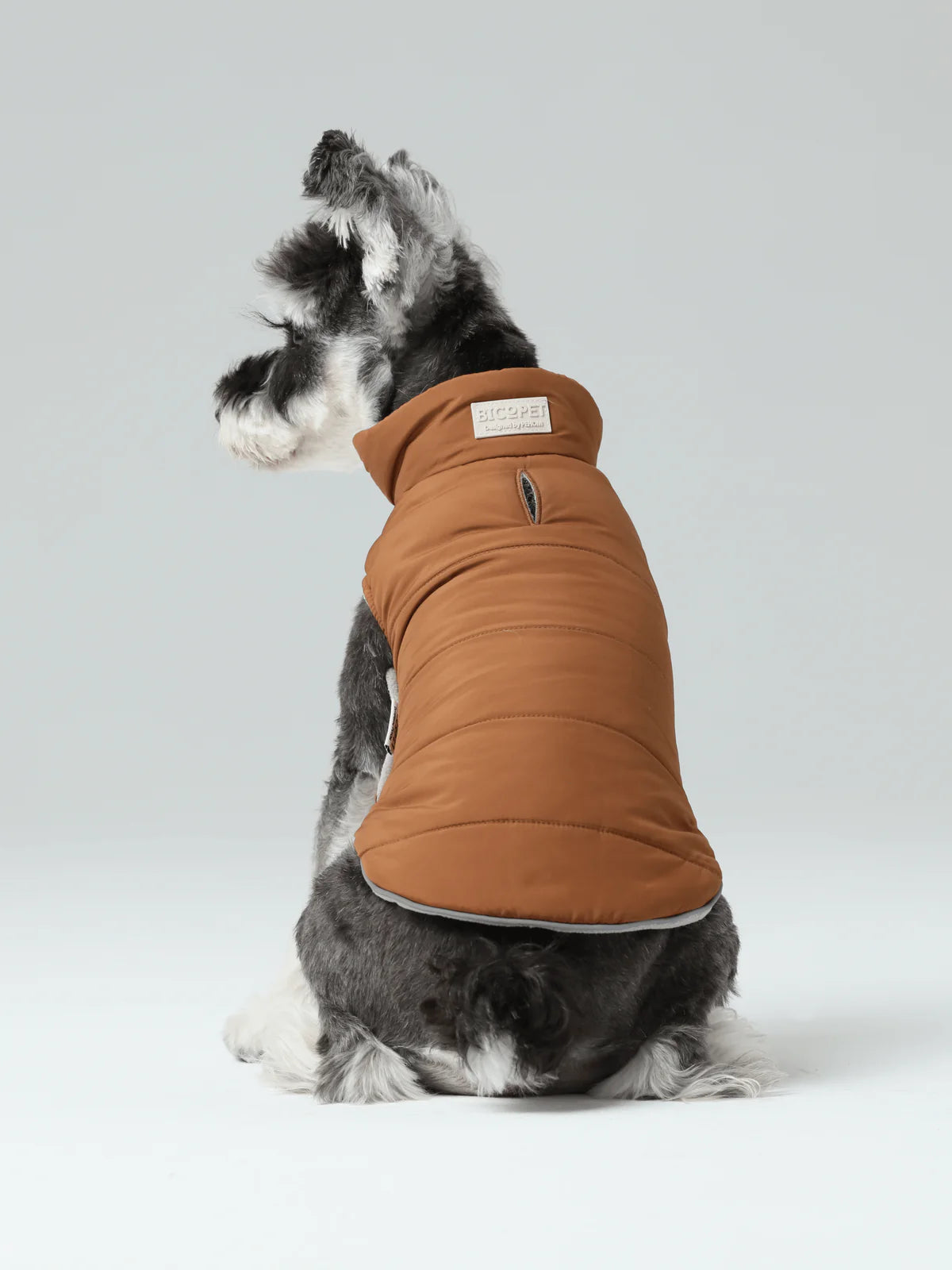 Reversible Dog Vest Jacket - Brown/Grey