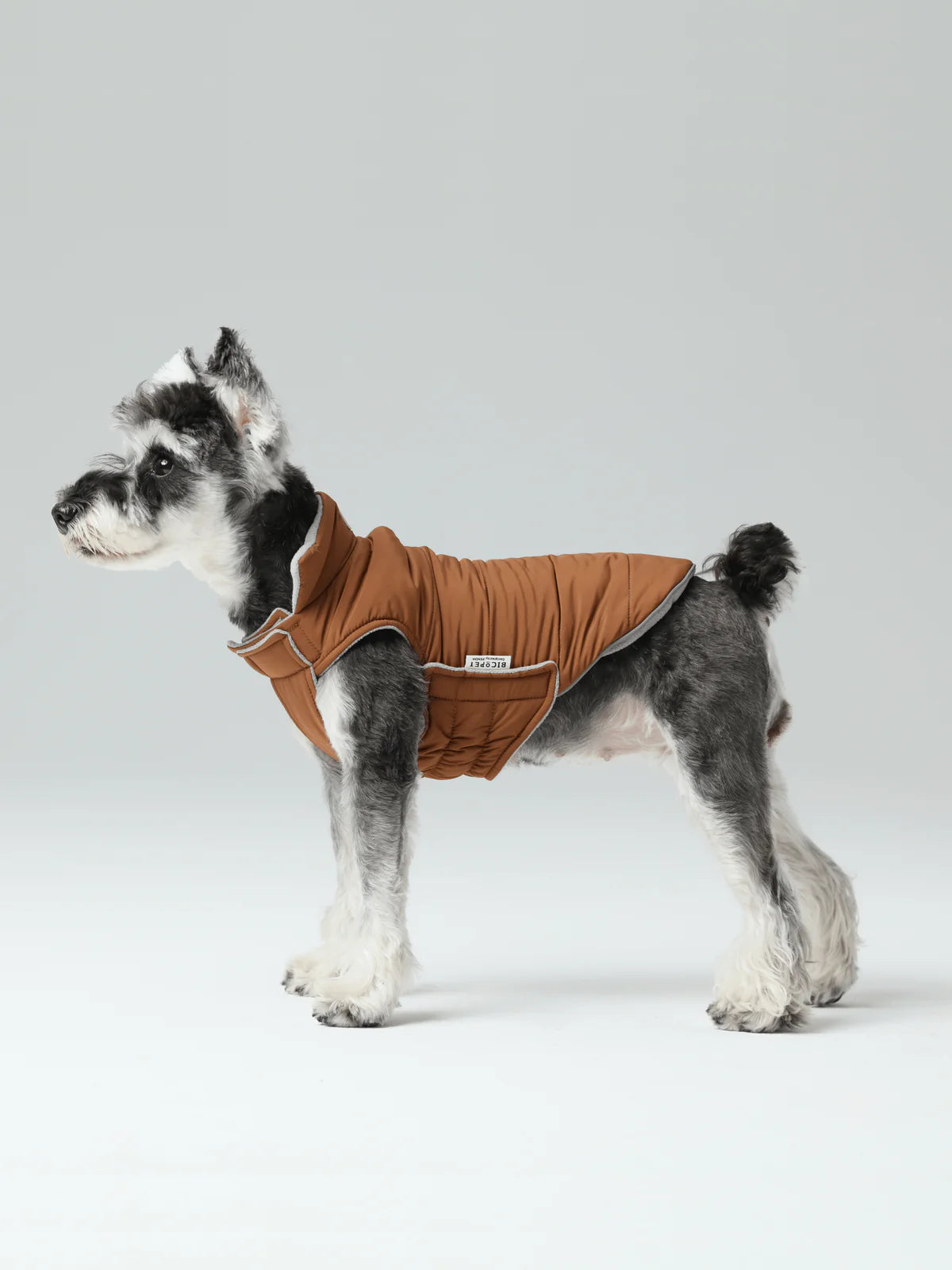 Reversible Dog Vest Jacket - Brown/Grey