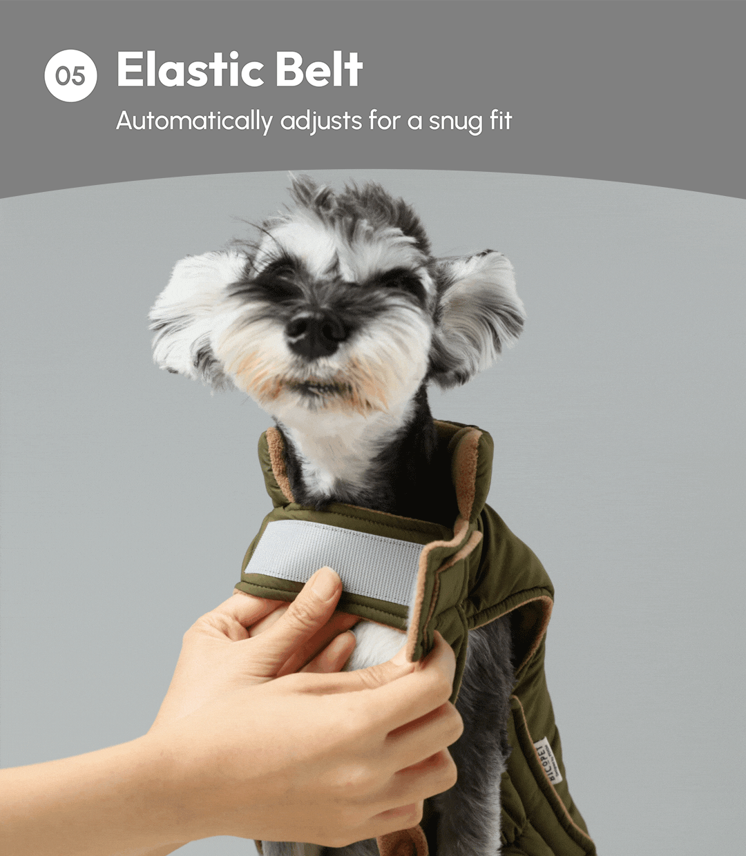 Reversible Dog Vest Jacket - Brown/Grey