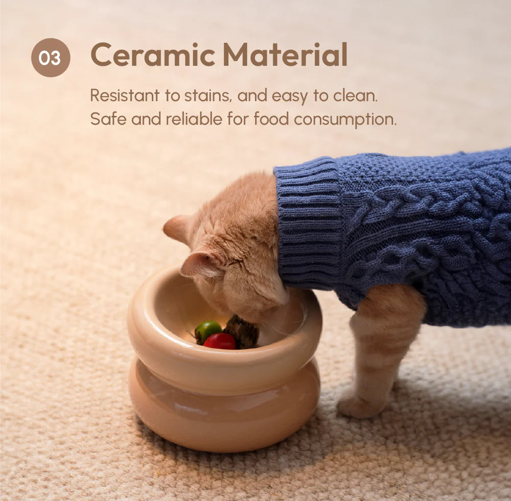 Soufflé Pet Bowl - Almond Beige