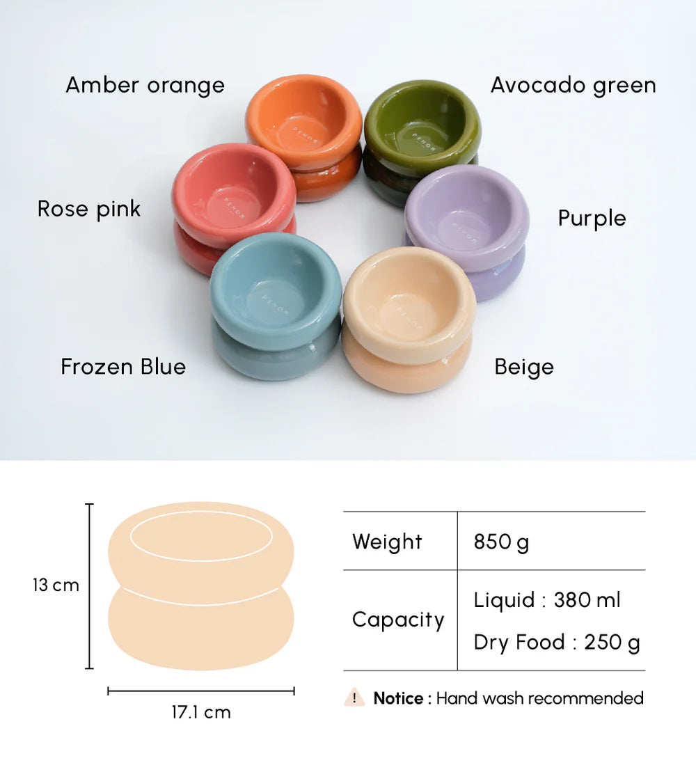 Soufflé Pet Bowl - Almond Beige