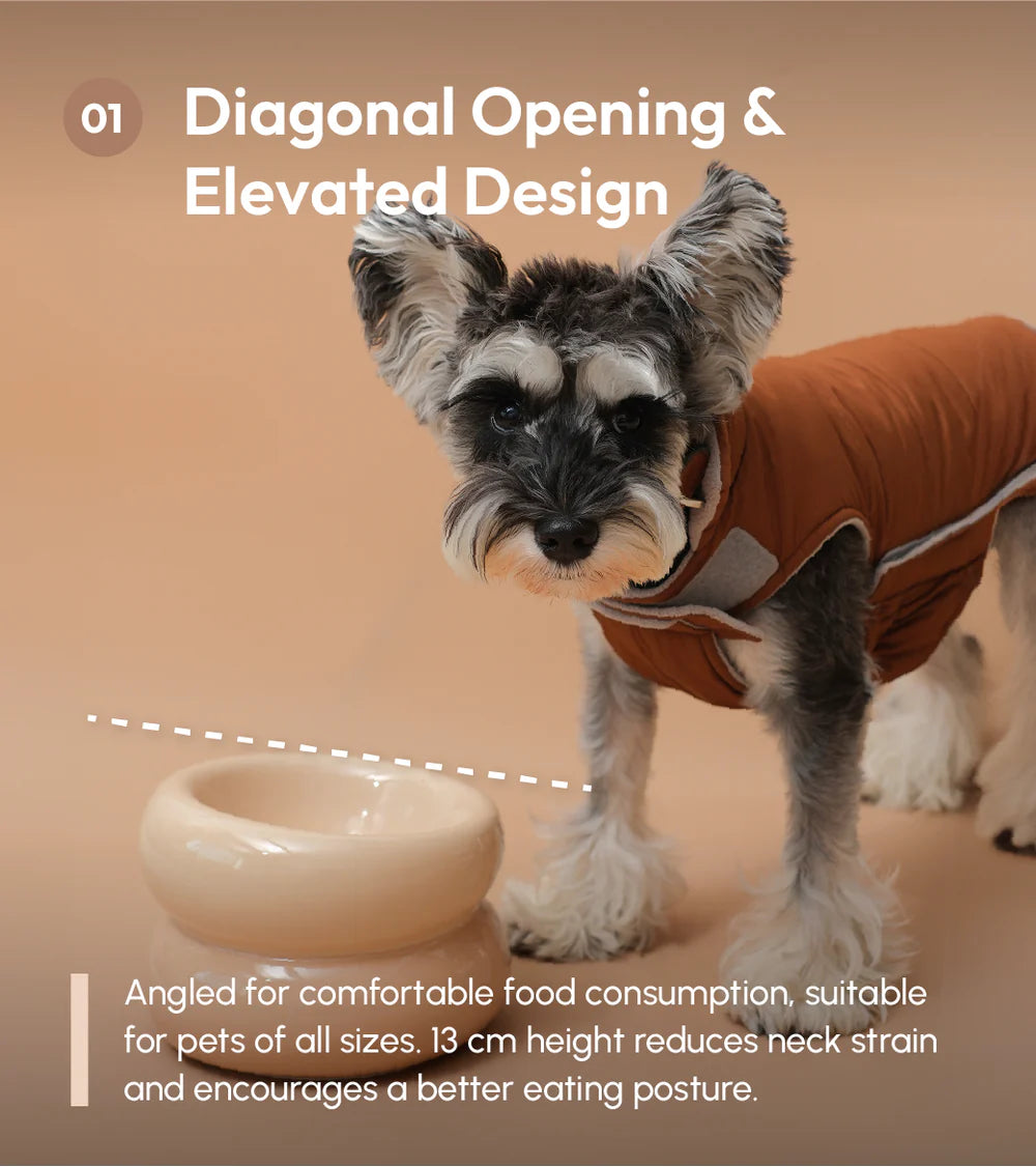 Soufflé Pet Bowl - Almond Beige