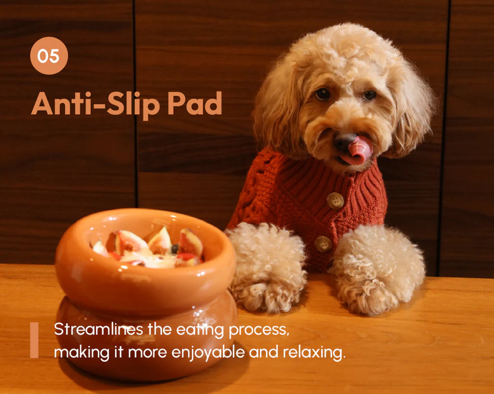 Soufflé Pet Bowl - Amber Orange