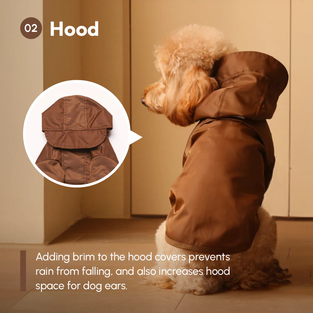 Tribeca Adjustable Velcro Raincoat - Choco