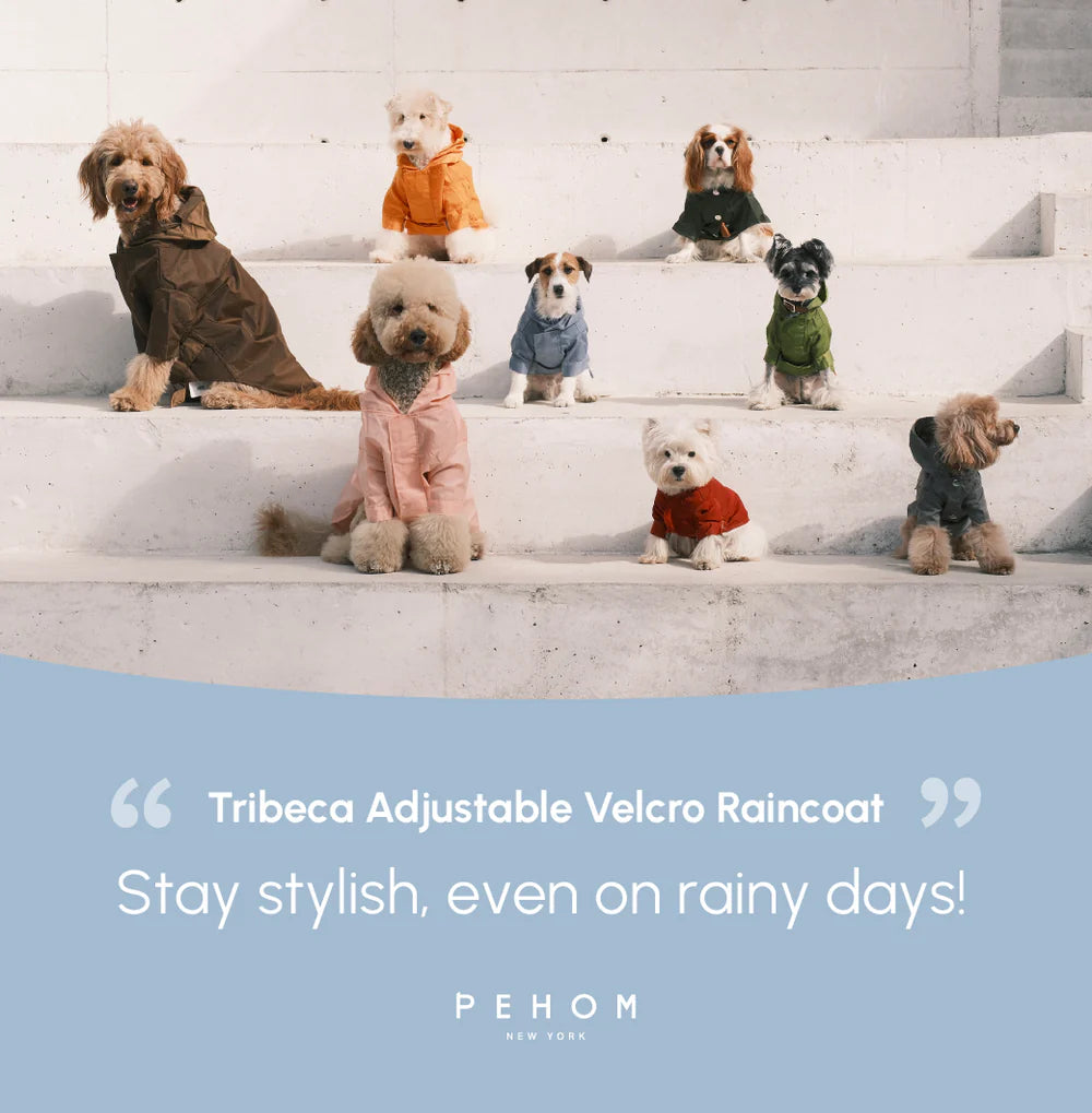 Tribeca Adjustable Velcro Raincoat - Light Blue