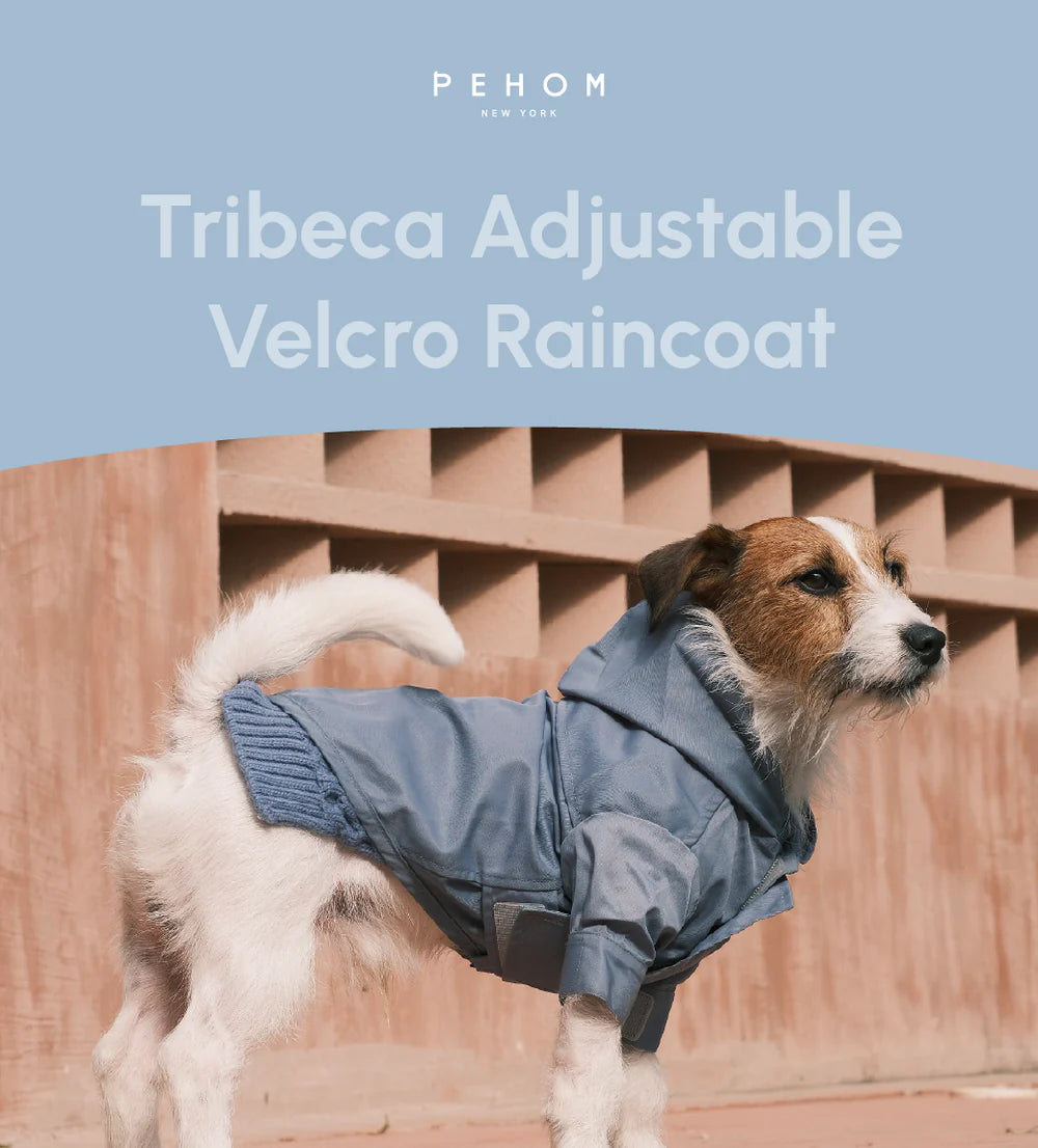 Tribeca Adjustable Velcro Raincoat - Light Blue