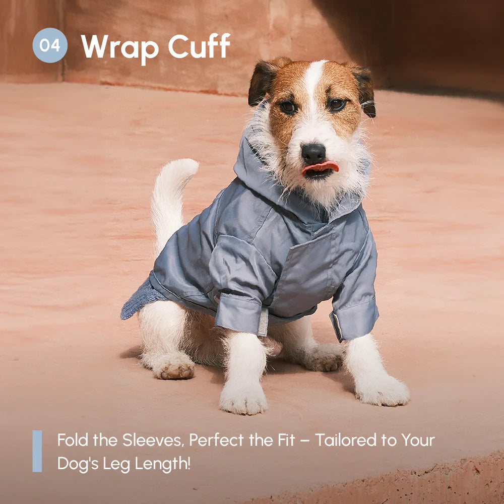 Tribeca Adjustable Velcro Raincoat - Light Blue