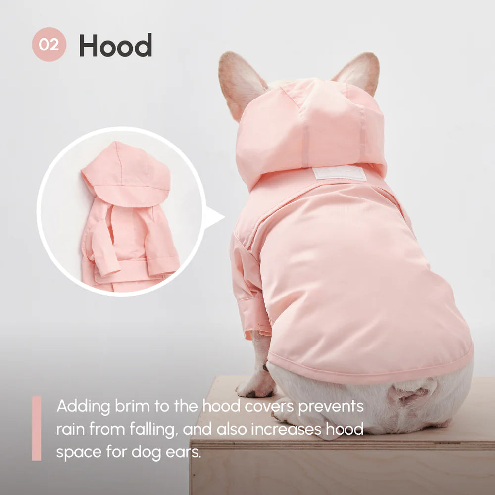 Tribeca Adjustable Velcro Raincoat - Light Pink