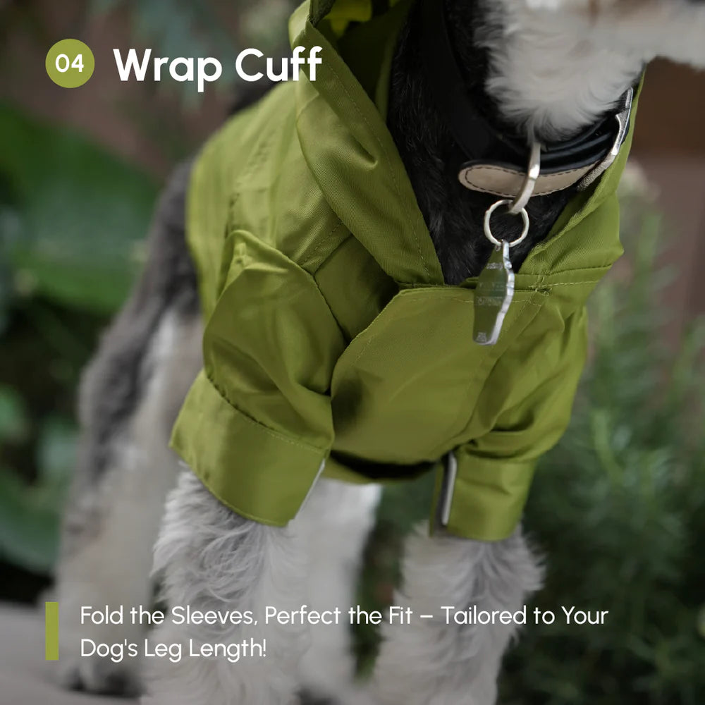 Tribeca Adjustable Velcro Raincoat - Olive