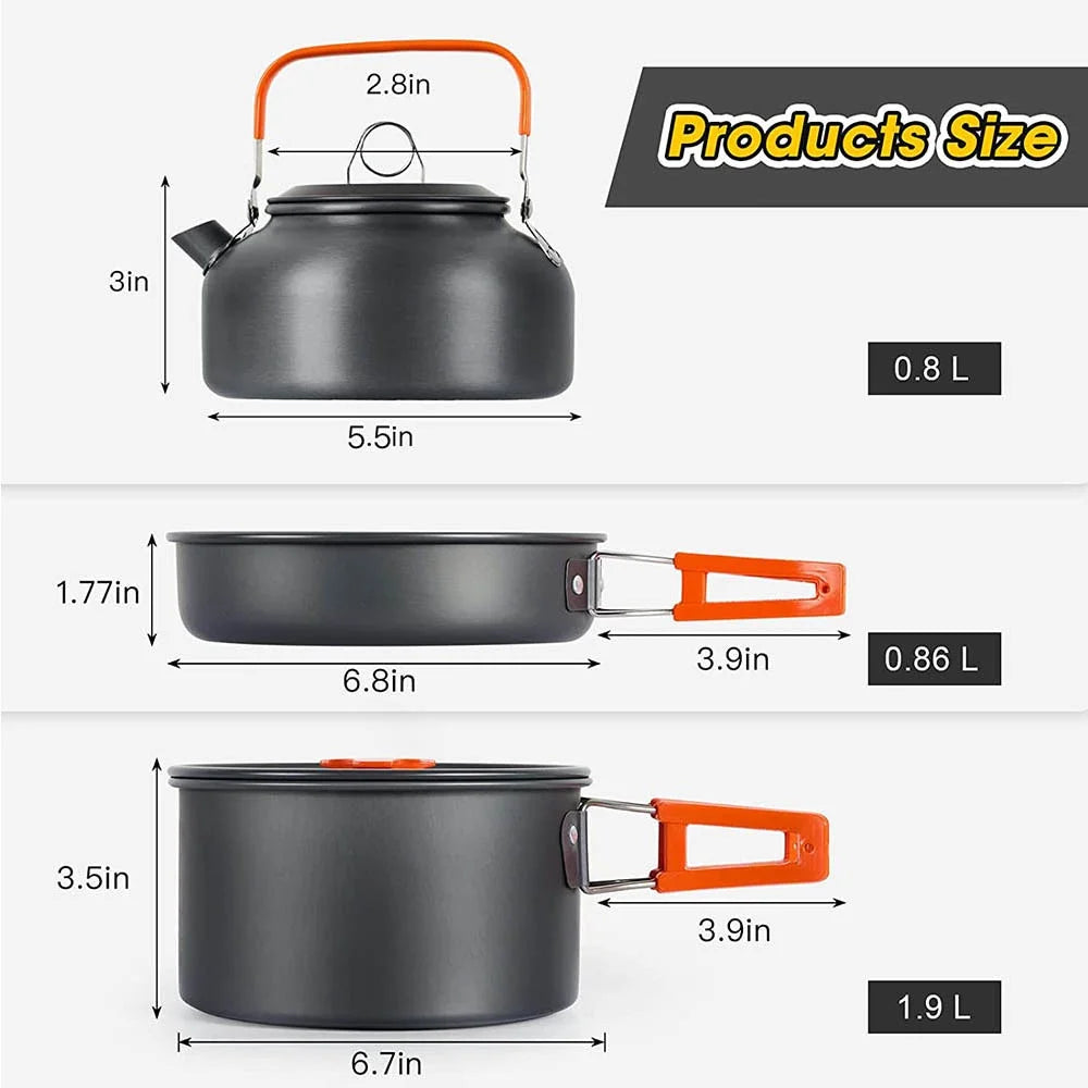 Aluminum Camping Cookware Set