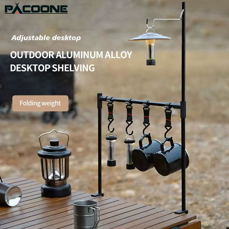 PACOONE Ultralight Aluminum Camping Hanging Rack